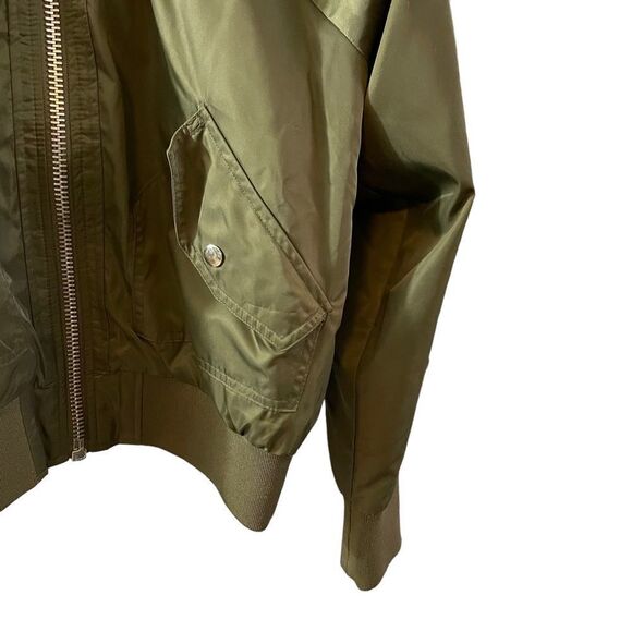 Free People Green Midnight Cropped Bomber Jacket Size XS - Picture 4 of 12